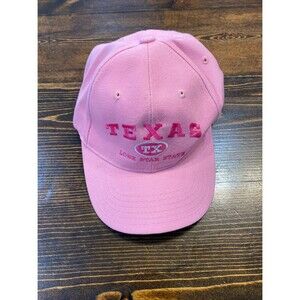 Texas TX Lone Star State Pink on Pink Adjustable Hat